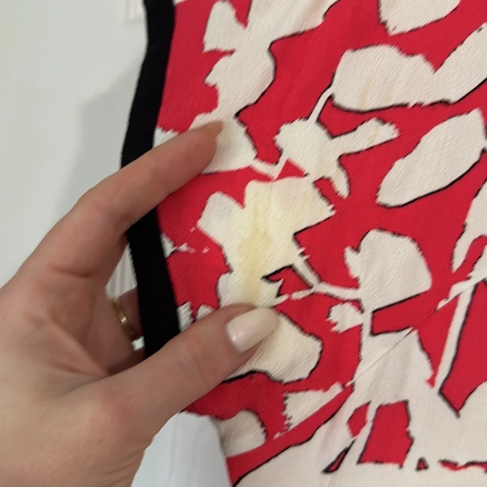 Kate spade  Red and White Patterned Top